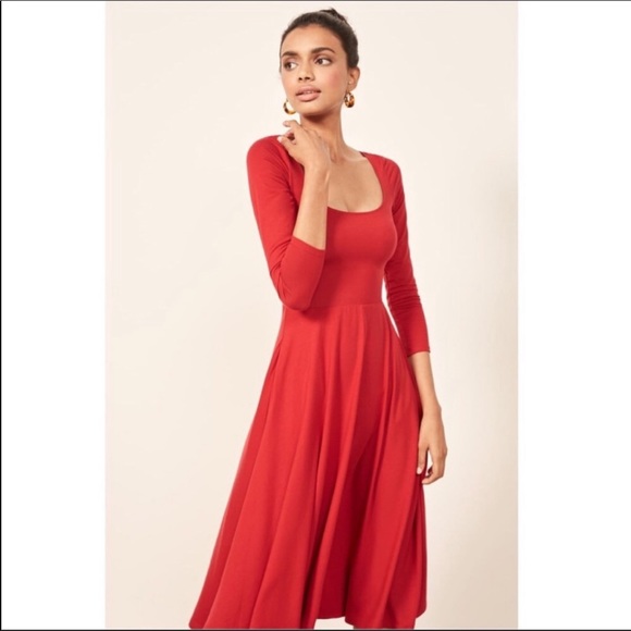 Reformation Dresses | Reformation Lou Dress Red Xs | Poshmark